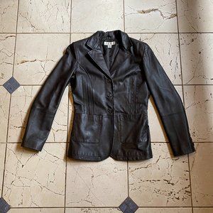 Dark brown leather jacket